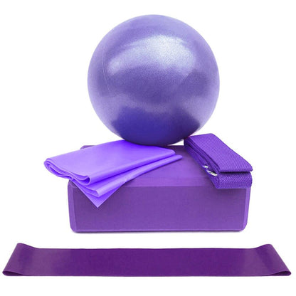 5-Piece Yoga Ball & Block Set
