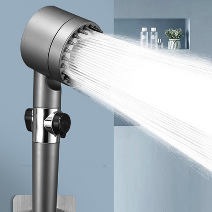 Adjustable Supercharged Shower Head with Hose