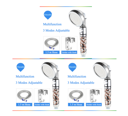 High-Pressure Negative Ion Shower Head
